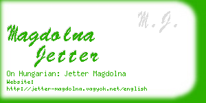 magdolna jetter business card